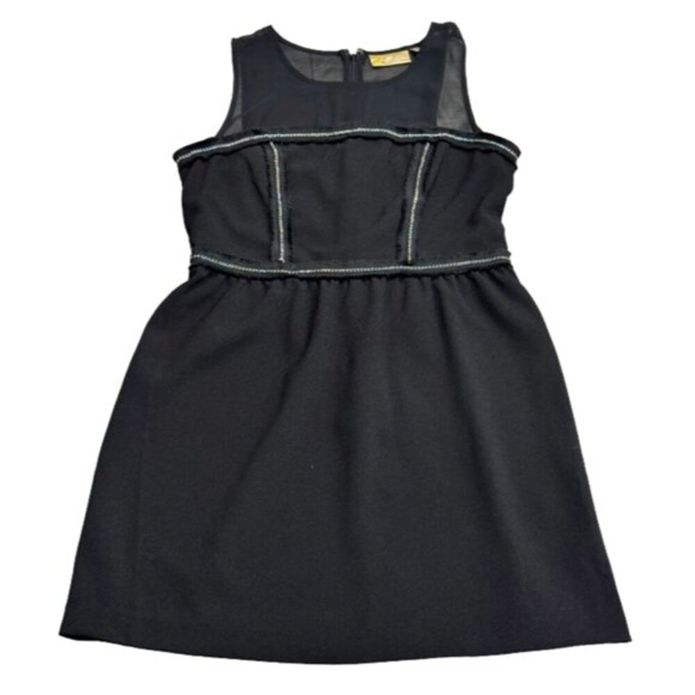 Princess Vera Wang Sheer Metallic Cocktail Dress